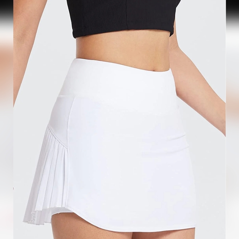 NWT Baleaf High Waisted Pleated Tennis Running Skirt With Built In Shorts Large